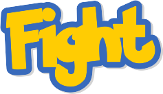 Fight button with Pokemon font